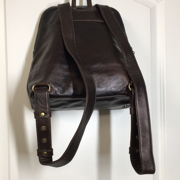 DKNY Leather Backpack  M Bronze Black vintage